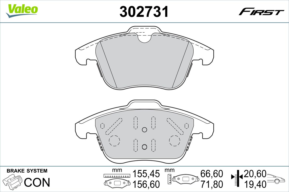 VALEO Fékbetét, mind 302731_VALEO